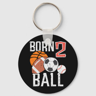 Porte-clés Né Basket-ball Football 2e Anniversaire Tout-petit