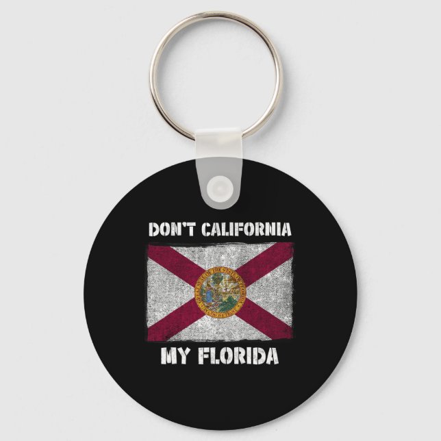 Porte-clés Ne californisez pas mon drapeau Floride Fl Local S (Recto)