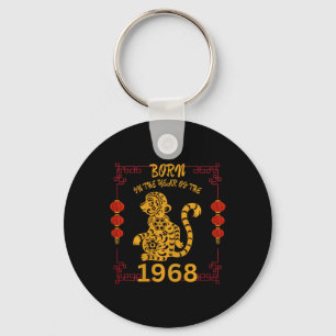 Porte-clés Né dans l'année du singe 1968 Nouvel An chinois