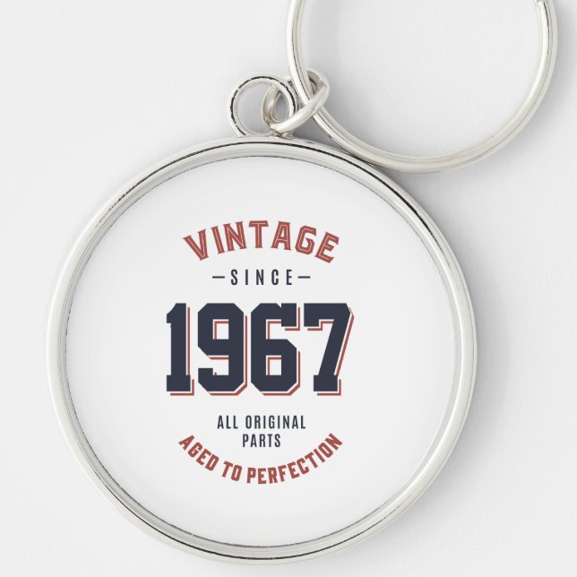 Porte-clés Né en 1967 Anniversaire (Devant)