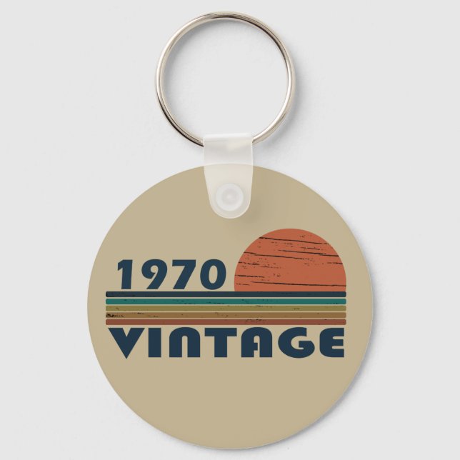 Porte-clés Né en 1970 anniversaire vintage (Recto)