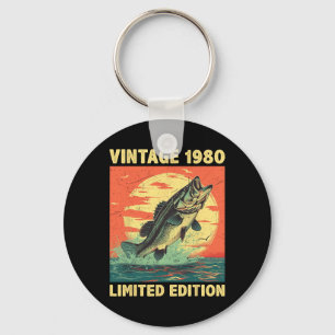 Porte-clés Né en 1980 Cadeaux Ans Cadeau 1980 Pêche Fis