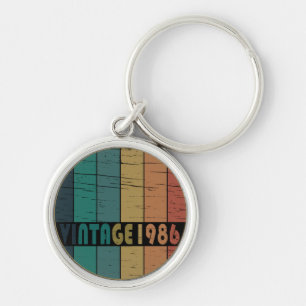 Porte-clés Né en 1986 Cadeau d'anniversaire vintage