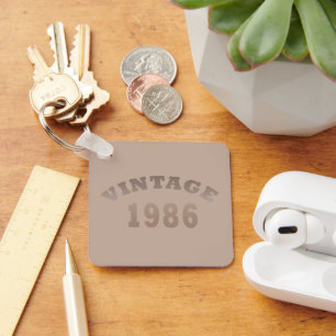 Porte-clés Né en 1986 élégant cadeau d'anniversaire moderne v