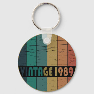 Porte-clés Né en 1989 cadeau d'anniversaire vintage