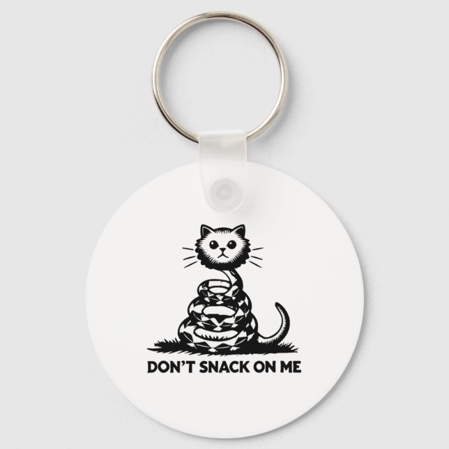 Porte-clés Ne grignote pas sur moi drôle Chat 6 (Recto)