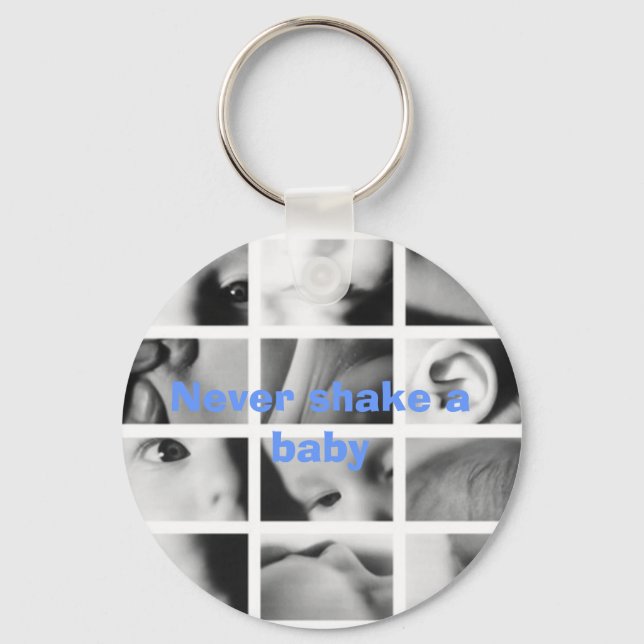 Porte-clés Ne jamais secouer un bébé (Recto)