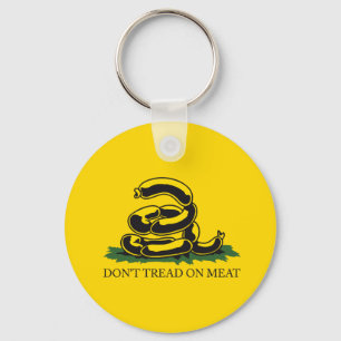 Porte-clés Ne marchez pas sur la viande drôle Gadsden drapeau
