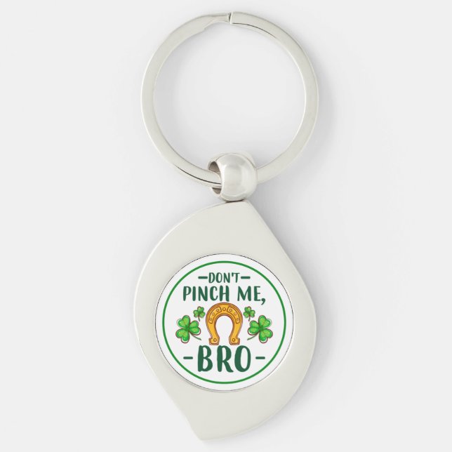 Porte-clés Ne Me Pince Pas Frère Dessin de la Saint-Patrick-6 (Devant)