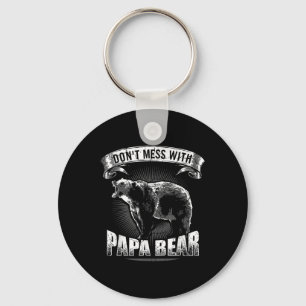 Porte-clés Ne Mess Avec Papa Ours Papa Camping Grizzly Campe