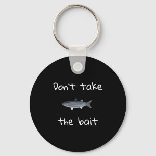 Porte-clés Ne Mordez Pas L'appât Mullet Poisson Peinture D'ar