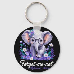 Porte-clés Ne m'oubliez pas Fleur d'éléphant de sensibilisati