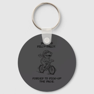 Porte-clés Né pour lambiner forcé de se mettre au pas cyclist