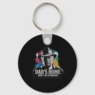Porte-clés Ne soyez pas un paniquiste Trump Cowboy Awesome Pa
