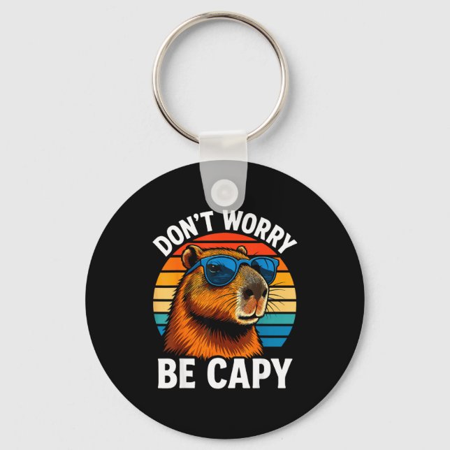 Porte-clés Ne vous inquiétez pas, soyez Capy Capybara  (Recto)