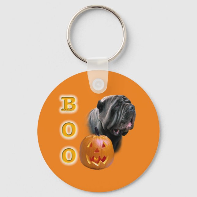 Porte-clés Neapolitain Mastiff Halloween BOO (Recto)