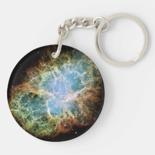 Porte-clés Nébuleuse de crabe turquoise