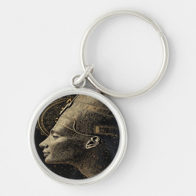 Porte-clés Nefertiti Ligne Silhouette Moderne Art  (Devant)