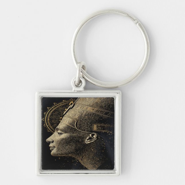 Porte-clés Nefertiti Ligne Silhouette Moderne Art  (Devant)