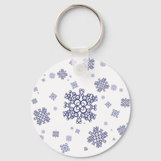 Porte-clés Neige bleue (Recto)