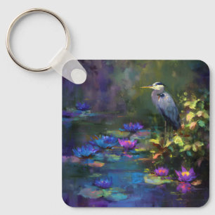 Porte-clés Nénuphar enchanté de l'étang Nature Aquarelle