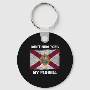 Porte-clés N'envahissez pas ma Floride avec le drapeau local
