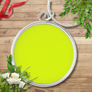 Porte-clés Neon Chartreuse couleur solide Classique