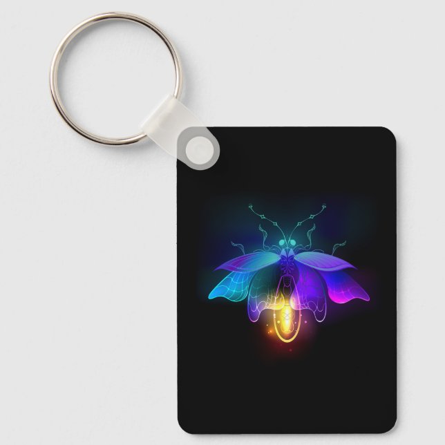 Porte-clés Neon Firefly sur noir (Recto)