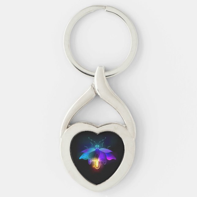 Porte-clés Neon Firefly sur noir (Devant)