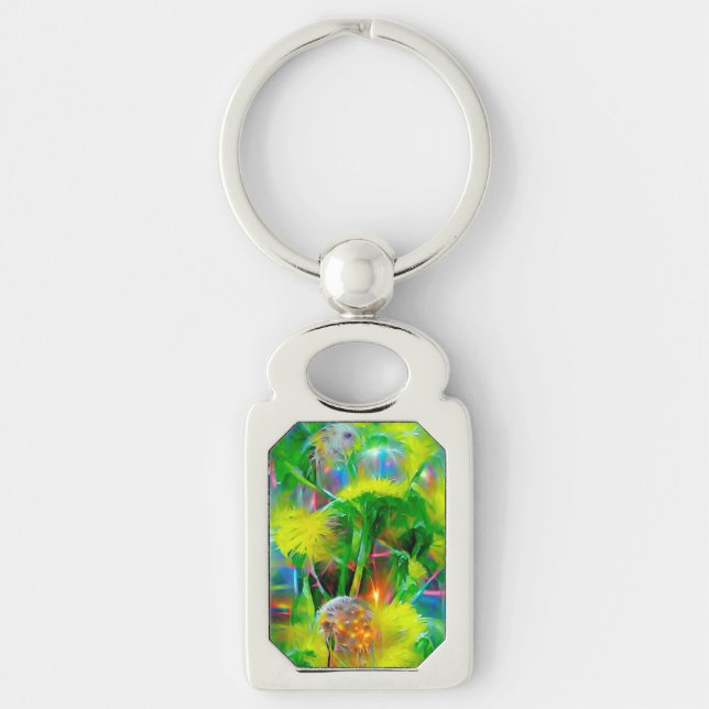Porte-clés Neon Llow Dandelions dans Dream Garden (Devant)
