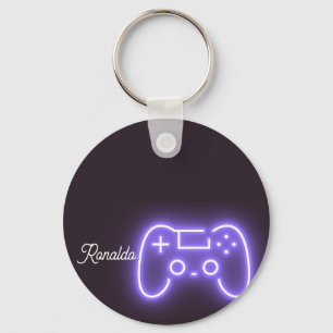 Porte-clés NEON PS4 handle nom personnalisé