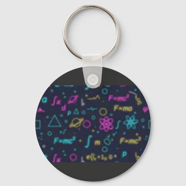 Porte-clés Neon Science & Math Formulas Pattern T-Shirt | Phy (Recto)