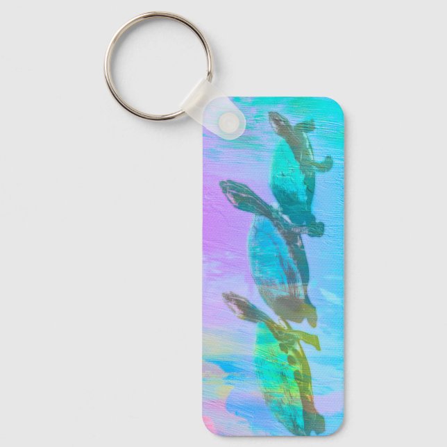 Porte-clés Neon Turtle (Recto)