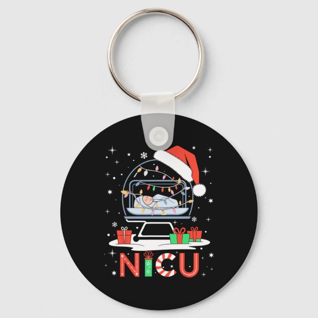 Porte-clés Neonatal Intensive Care Unit Xmas Funny Nicu Nurse (Recto)