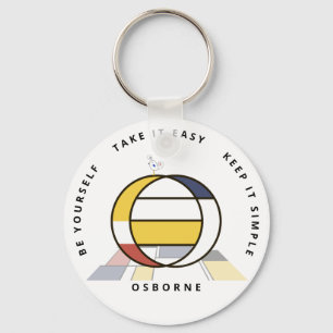 Porte-clés Neoplasticisme impressionnant Art Monogramme. Lett