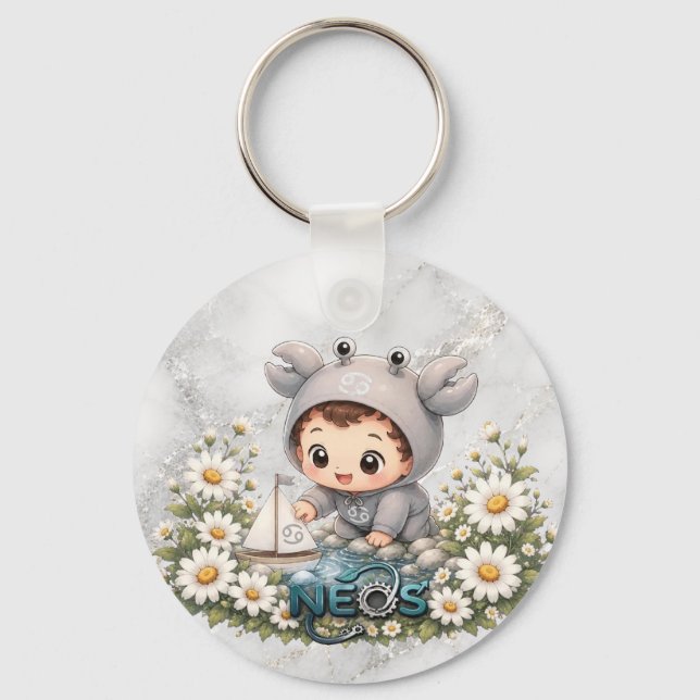 Porte-clés Neos Kawaii Zodiaque Cancer (Recto)