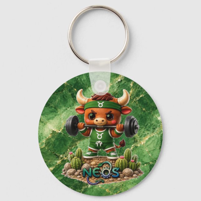 Porte-clés Neos Zodiac Kawaii Taureau (Recto)