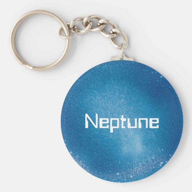 Porte-clés Neptune Planet en bleu moyen (Devant)