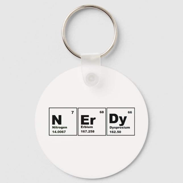 Porte-clés Nerdy Produit de chimie ! (Recto)
