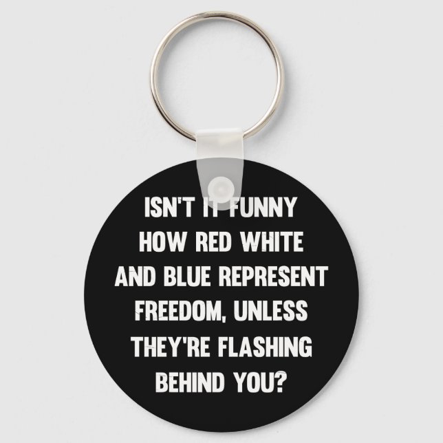 Porte-clés N'est-ce pas drôle comme rouge blanc et bleu..| sa (Recto)