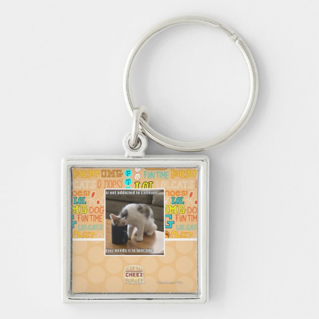 Porte-clés N'est pas dépendant à la caféine (Devant)