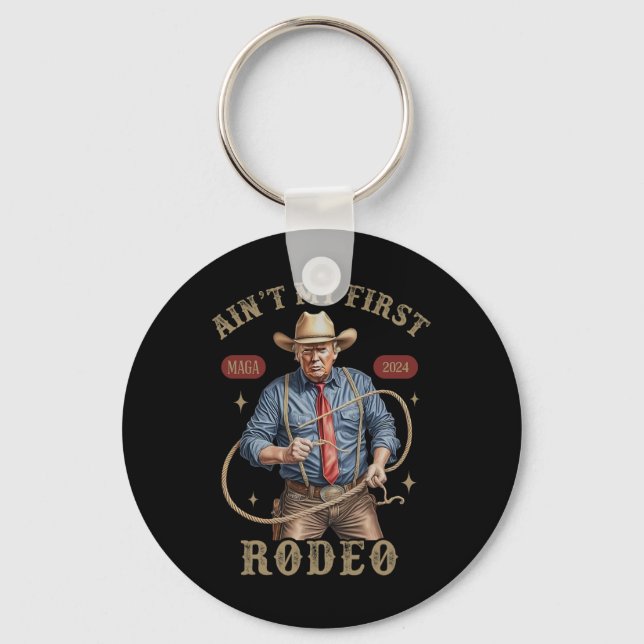 Porte-clés N'est pas mon premier rodéo Western Cowboy Funny T (Recto)
