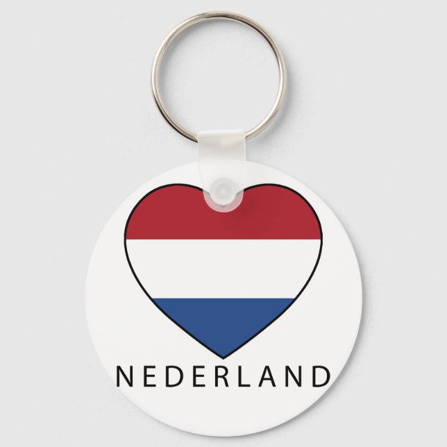 Porte-clés Netherland Heart with black NEDERLAND (Recto)