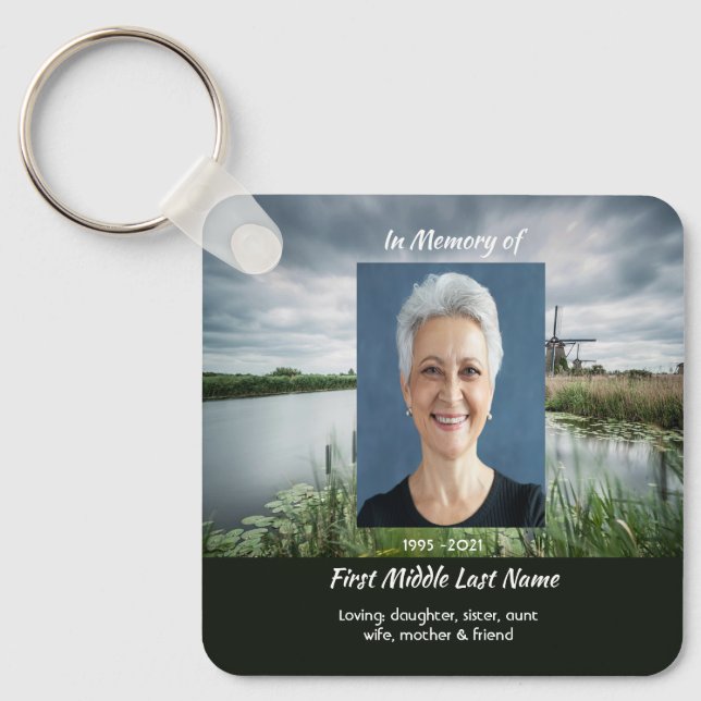 Porte-clés Netherlands windmill Holland Memorial Keepsake  (Recto)