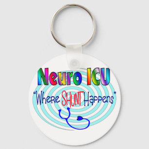 Porte-clés NEURO- ICU "où le SHUNT se produit "