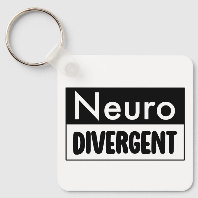 Porte-clés Neurodivergent | Sensibilisation à la diversité ne (Recto)