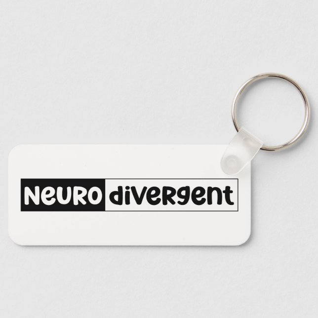Porte-clés Neurodivergent | Sensibilisation à la diversité ne (Recto)