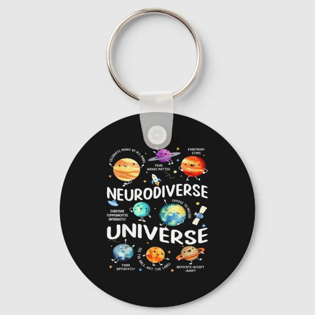 Porte-clés Neurodiverse Universe Iep Special Ed Paraprofessio (Recto)