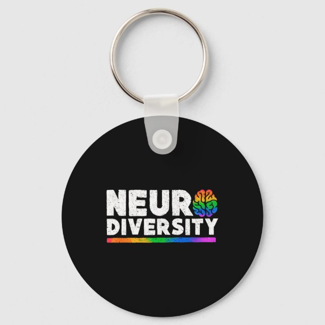 Porte-clés Neurodiversité Autisme Et Sensibilisation À La San (Recto)