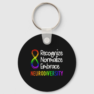 Porte-clés Neurodiversité Chemise Autisme Spectrum Asd Arc-en